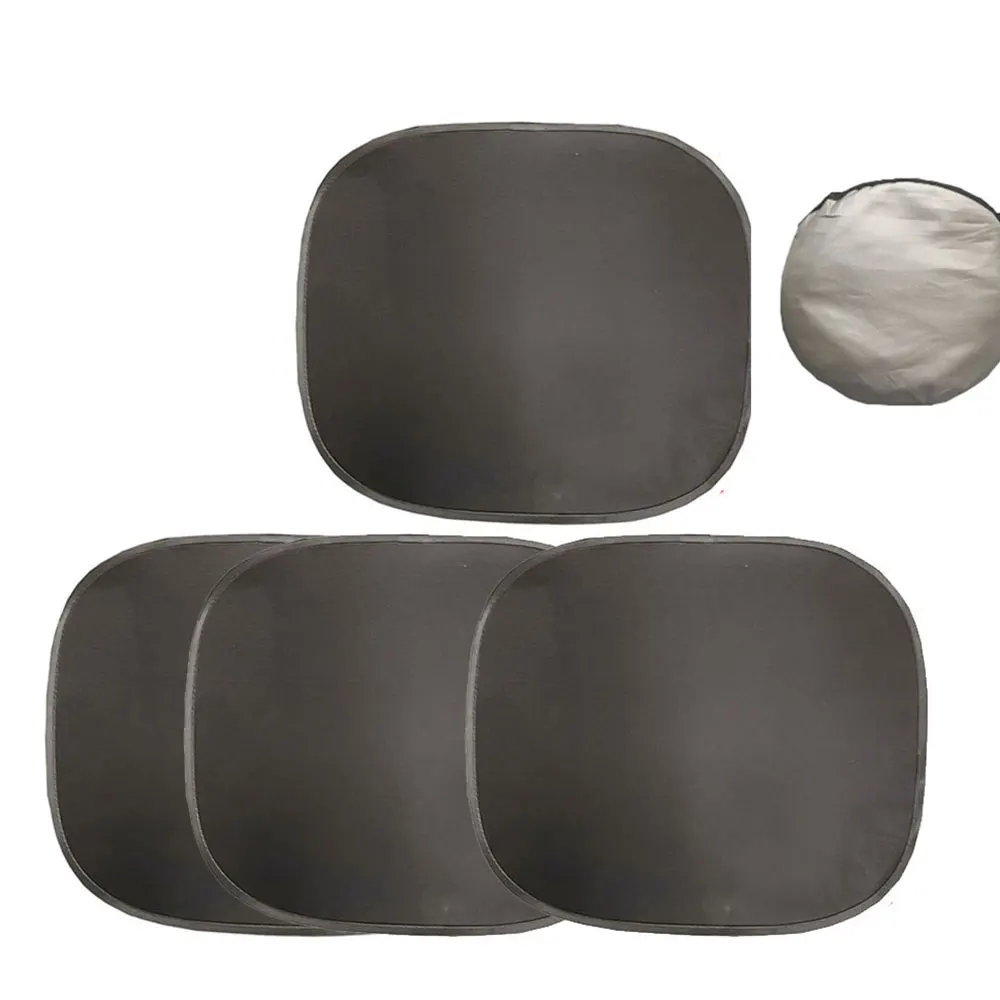 

4PCS 44*38cm Car Sunshade Side Block New Static Black Film Full Sun Visor Sunshade Car Accessories