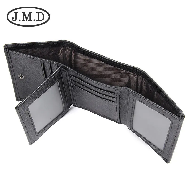J.M.D 2019 новый кошелек из натуральной кожи наппа короткий складной RFID защитный 8137 -