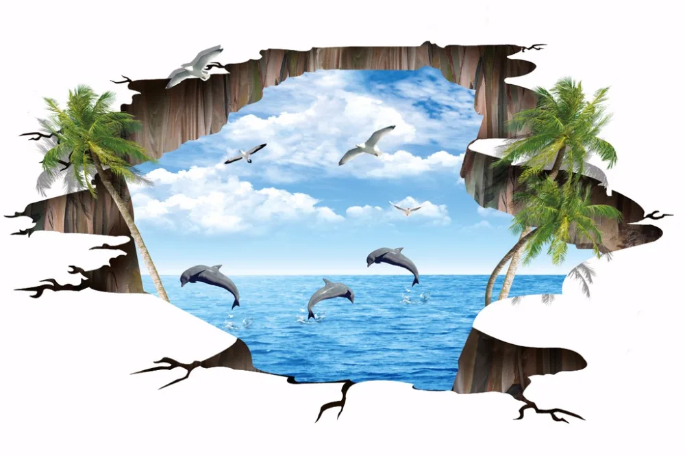 Занавески под водой 3d-занавески с изображением белого облака синего неба для