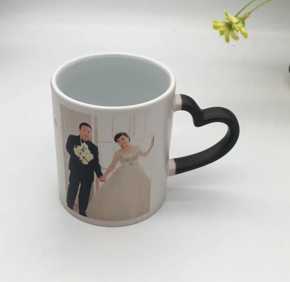 Волшебная кружка DIY фото изменение цвета Горячая вода показать изображение фото керамическая чашка для поделок, керамические кружки настроить изображение подарок сувенир креативный