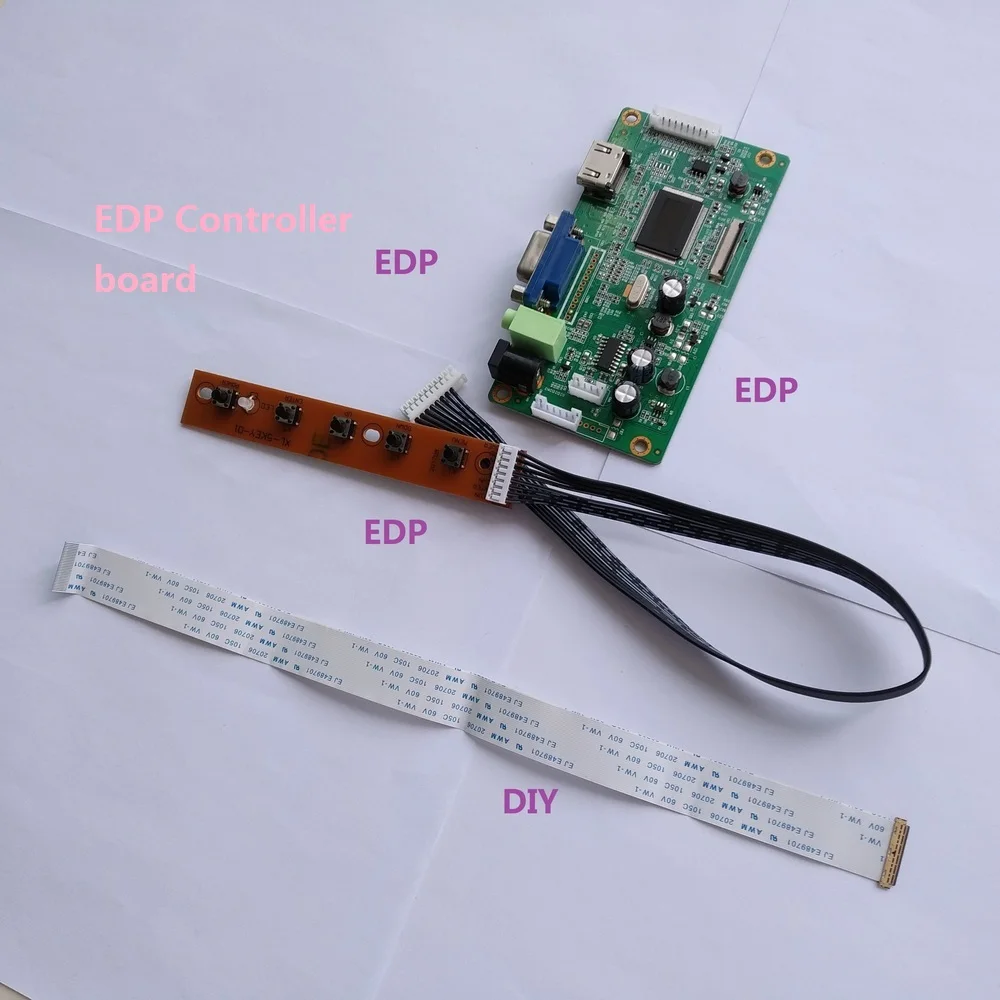Для N156HGE-EAL Rev. C1 HDMI DIY монитор-контроллер 15," комплект платы VGA 40Pin ЖК-экран драйвера 1920X1080 EDP светодиодный