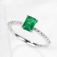 925 sterling silver emerald rings gift for women jewelry emerald wedding ring open rings fine jewelry j040603agml