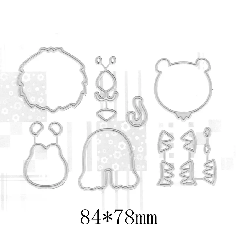 Lion and tiger 4 животных металлические режущие штампы трафареты для DIY скрапбукинга альбом фото бумажные карты ремесла украшения шаблон тиснения - Цвет: Lion and tiger
