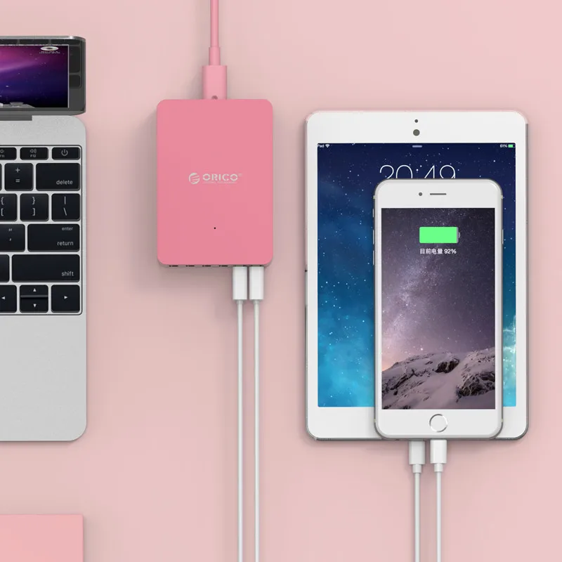 ORICO 50 Вт/10 А 6 портов настольный USB супер зарядное устройство Порт питания настольная зарядная станция для iPhone/iPad/samsung Nexus htc sony