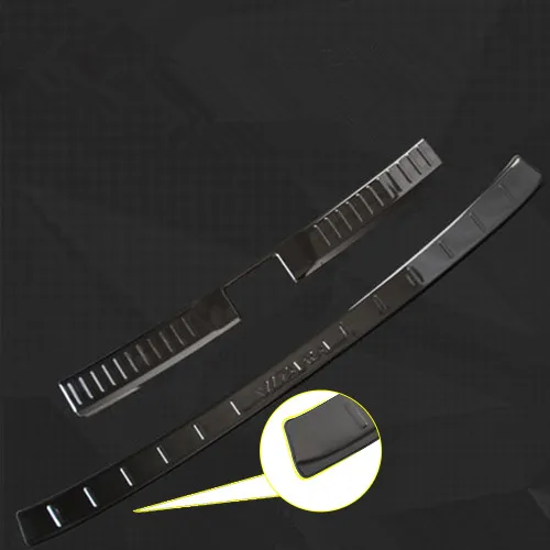 black titanium 2pcs Для Suzuki Vitara- нержавеющая сталь внешний интерьер задний багажник бампер Накладка порога авто аксессуары - Цвет: black titanium 2pcs