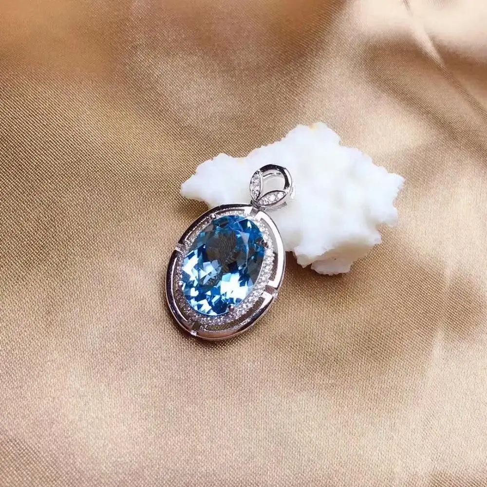 

shilovem 925 silver sterling natural topaz pendants send necklace fine Jewelry trendy plant new wholesale mz10148888agb