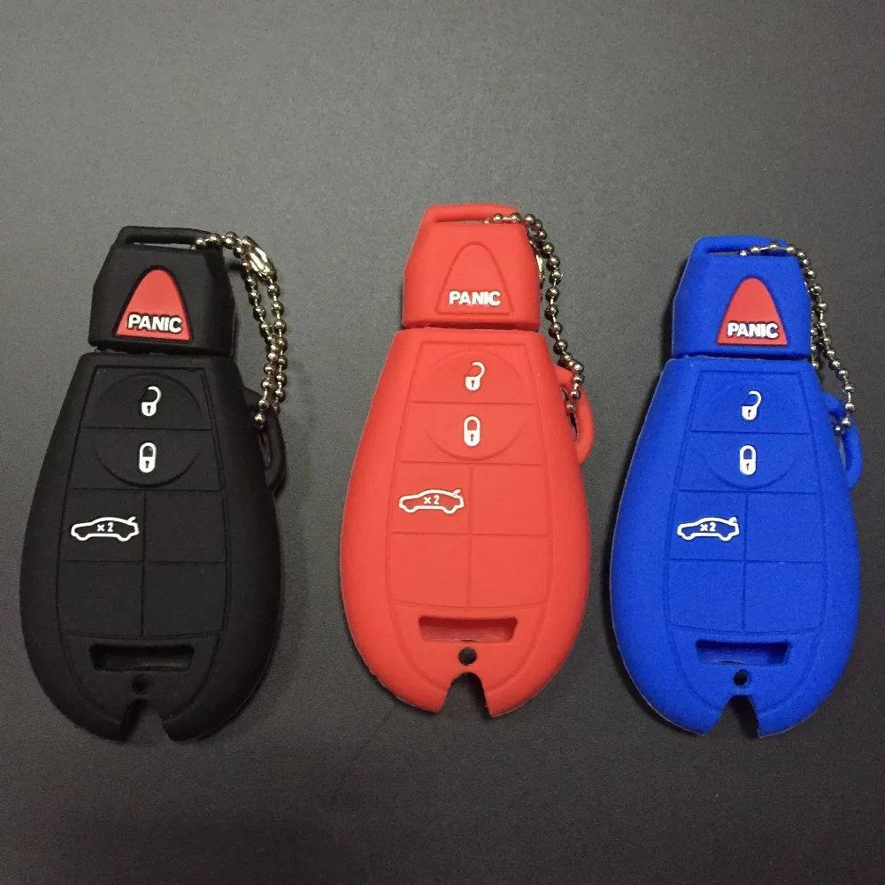 

Silicone Car Key Case Cover For Chrysler 300 Town Jeep Commende Dodge Durango Ram 7 Buttons Smart Remote Key Wallte Bag For Jeep