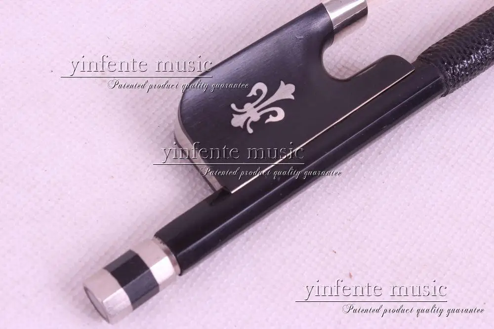 1 pcs 4/4 Cello Bow black  Carbon fiber Round Stick Ebony fro g High Quality New #DT-052