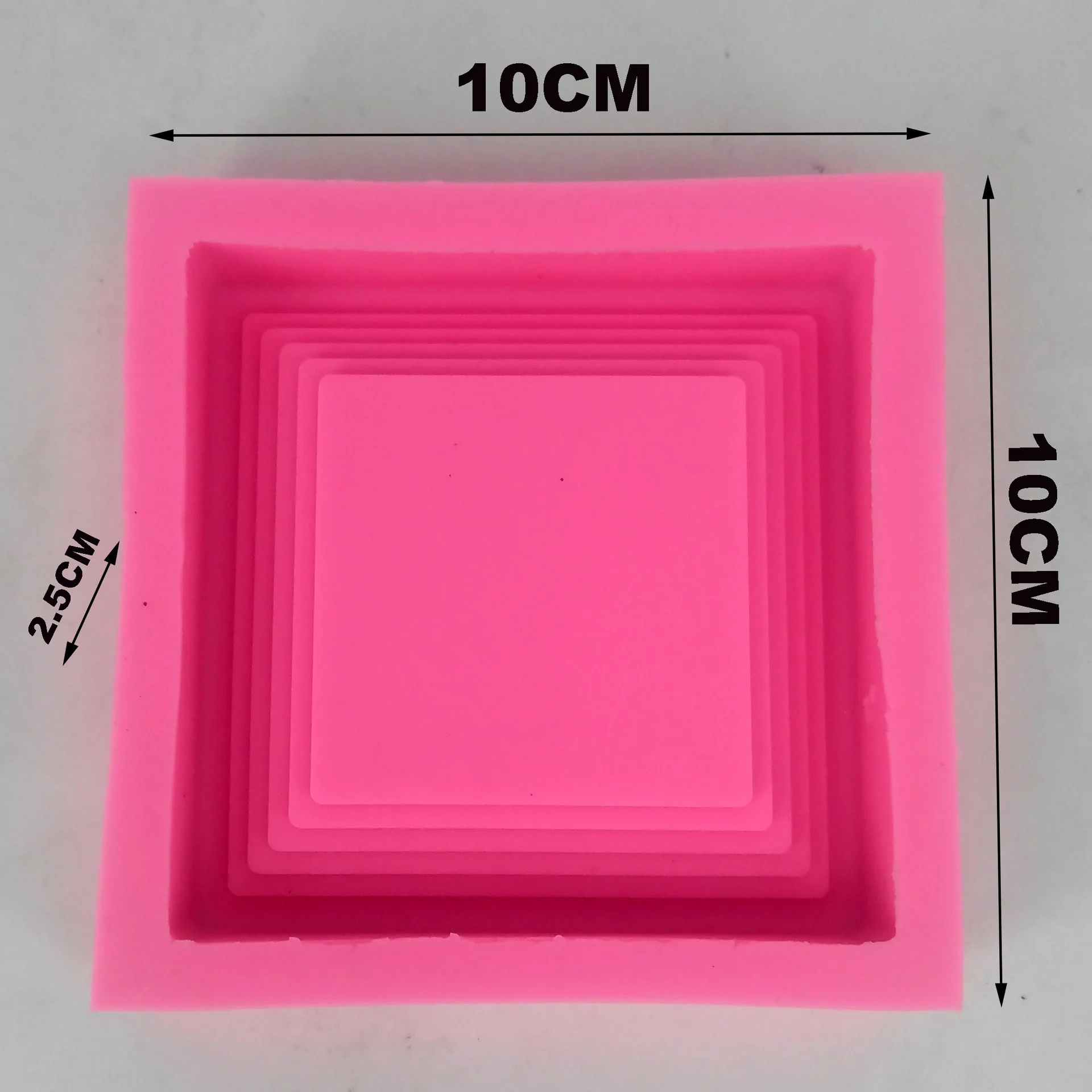 

Small Square flowerpot tray making concrete mould Handmade Cement pot holder silicone mold