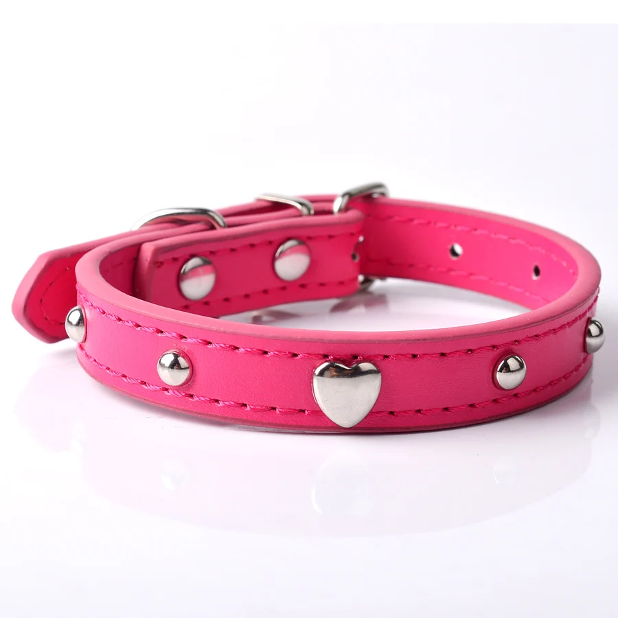 ошейники для собак все Pet Puppy ошейник розовый цвет Cat Цепочки и ожерелья Bling Сердце
