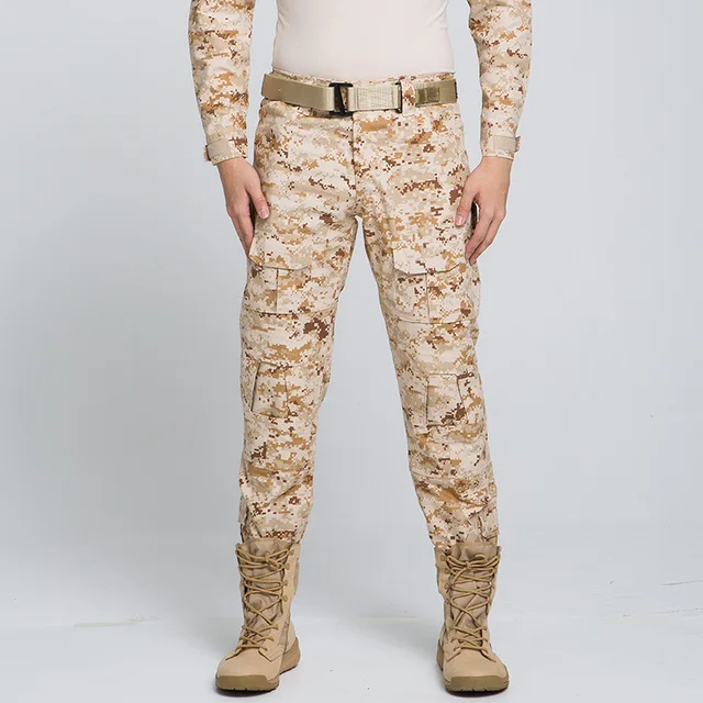 Without knee pads Военные тактические брюки мужские камуфляжные Панталоны лягушка брюки карго наколенники рабочие брюки армейские охотники спецназ боевые брюки - Цвет: Without knee pads