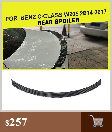 Авто-Стайлинг углеродного волокна гонок сторона крыло отверстия ковшики для Mercedes Benz C класса W205 C43 C63 AMG седан 4-дверь