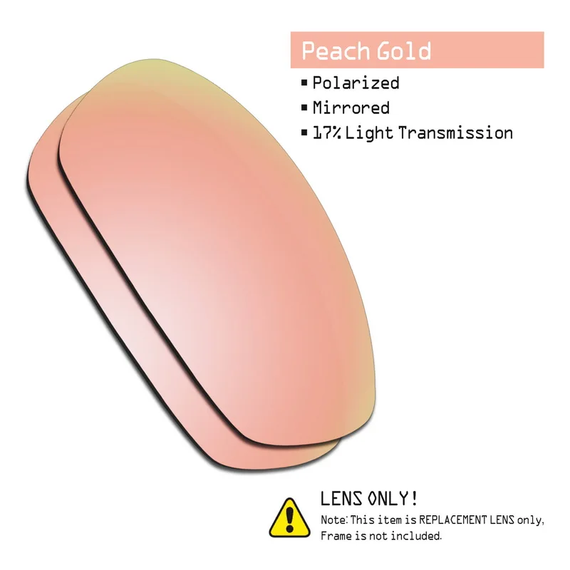 Peach Gold SmartVLT поляризованные Сменные линзы для солнцезащитных очков oxley Straight Jacket 2007-несколько вариантов - Цвет линз: Peach Gold