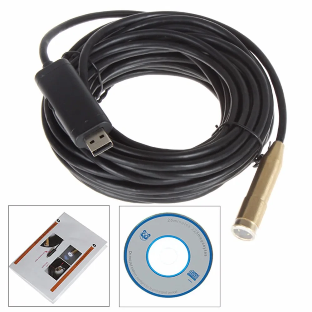 

5M USB Borescope Endoscope Waterproof Inspection Snake Tube Camera with 4pcs Density Adjustable LEDs Car Diagnostic Tool