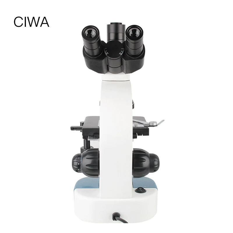 CIWA Профессиональный биологический 40X-1600X микроскоп бинокулярный бинокль HD научный эксперимент светодиодный монокулярный микроскоп