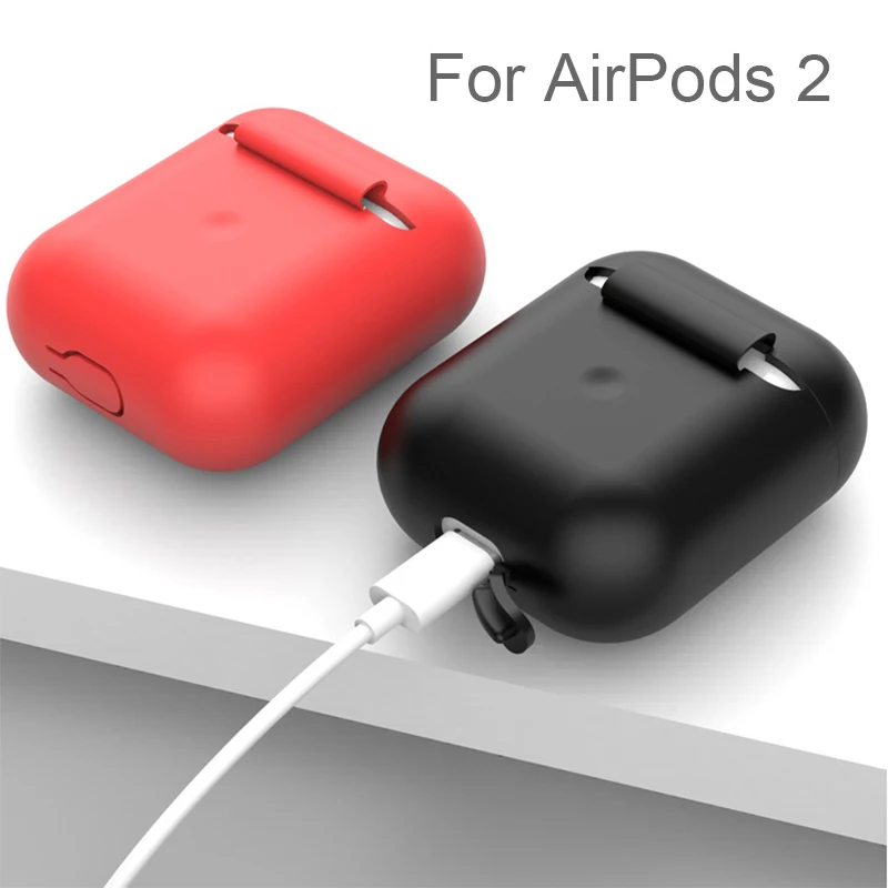 Мягкий силиконовый чехол для Air Pods 2 ударопрочный Apple AirPods Наушники Чехлы защитный
