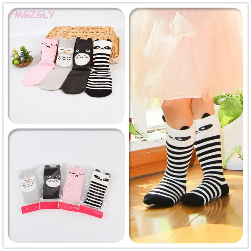 Детские носки для девочек до колена с бантом принцессы хлопковые детей от 0 6 лет