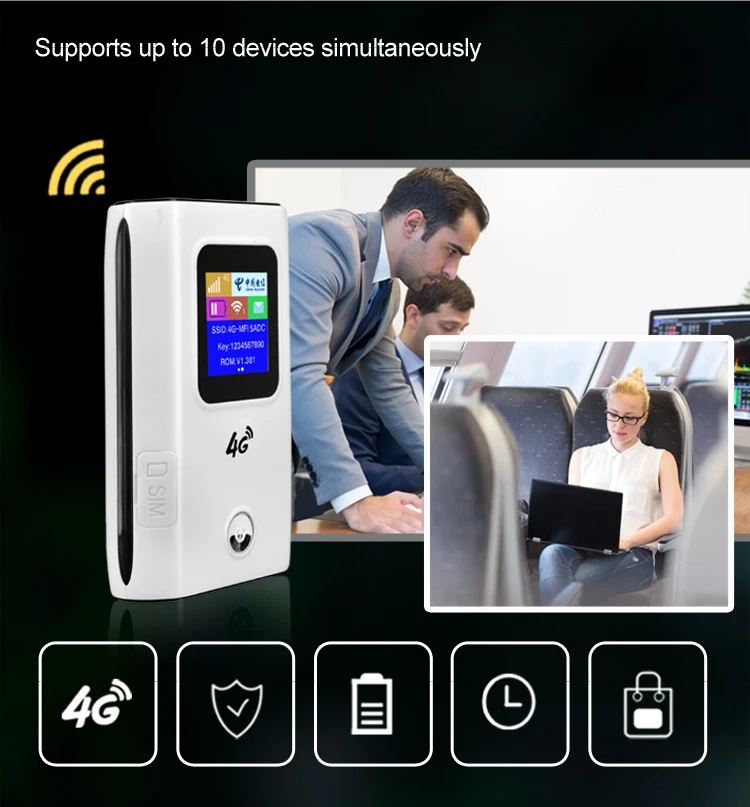 TIANJIE 3G/4G 6000 мАч Внешний аккумулятор wifi роутер LTE CAT4 разблокированный мобильный Wifi роутер 150 Мбит/с точка доступа с разъемом sim-карты роутер модем