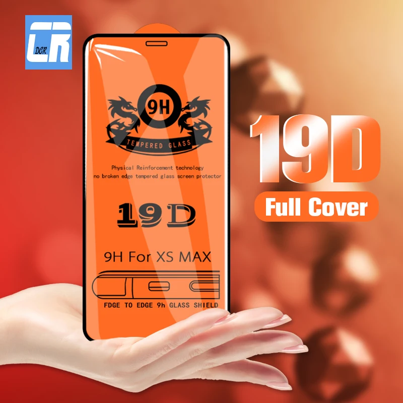 19D изогнутое Защитное стекло для iPhone 7 8 6 6s Plus X XS XR полное покрытие закаленное Max