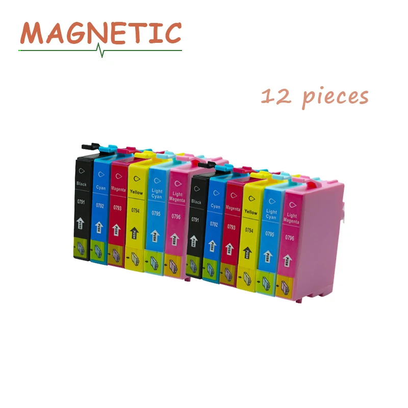 12 шт. картриджи для принтера Epson Stylus Photo PX660 P50 PX650 PX700W PX710W PX720WD 1500 1400 1410|ink cartridge|compatible