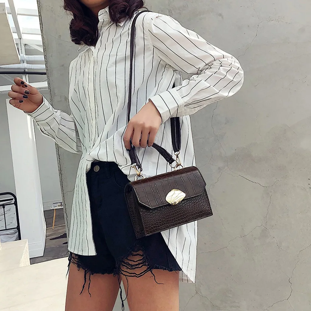 Женская однотонная Сумка-тоут в стиле ретро женская сумка через плечо Ретро