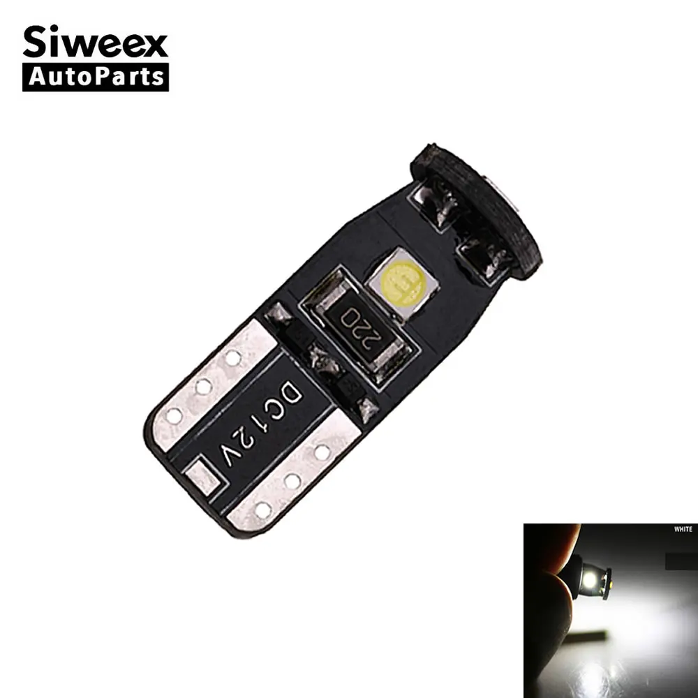 T10 светодиодный светильник W5W 194 168 3 3030 SMD белый AC/DC 12V зазора двери боковые лампы