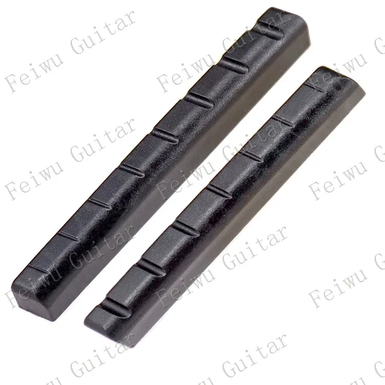 2 Pcs Black Plastic Fanned Frets Guitar Nuts for 7 String or 8 | Parts & Accessories