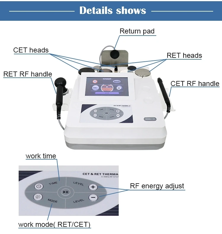 RET RF CET диатермический аппарат физиотерапия tecar/tecar терапия physio