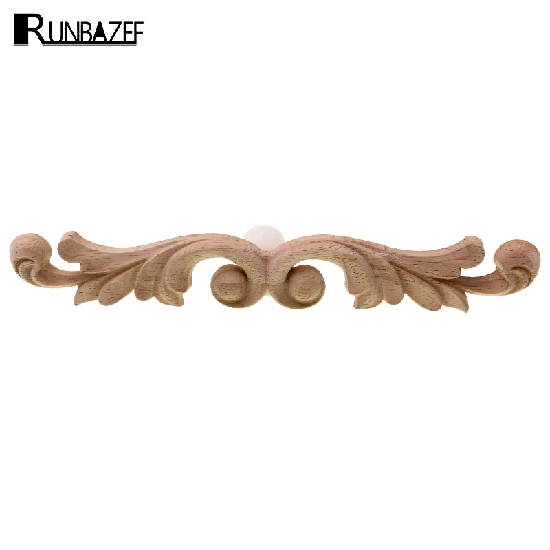 

RUNBAZEF Vintage Unpainted Wood Carved Decal Corner Onlay Applique Frame For Home Decor Figurines Miniatures Wedding Decoration