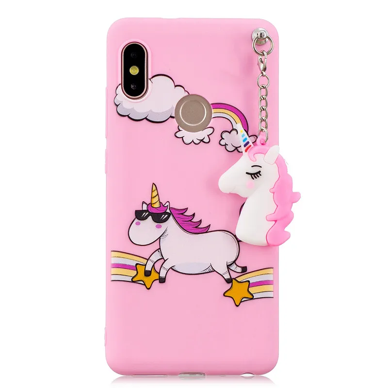 Милый 3D мультфильм Единорог ТПУ чехол для телефона Coque Xiaomi Redmi Note 5 Etui Мягкий
