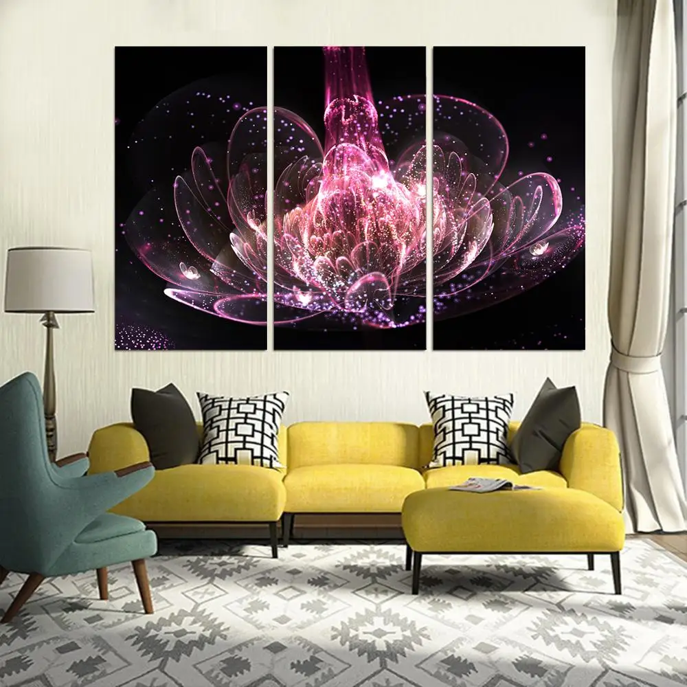 

3 Panel printed painting Flower Painting Canvas Wall Art Picture Home Decoration Living Room Canvas Modern painting LS151