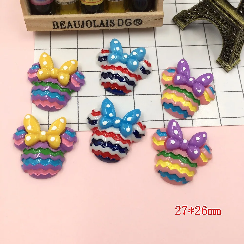 Лидер продаж кавайная мышь кабошон из смолы с плоским основанием для банта волос