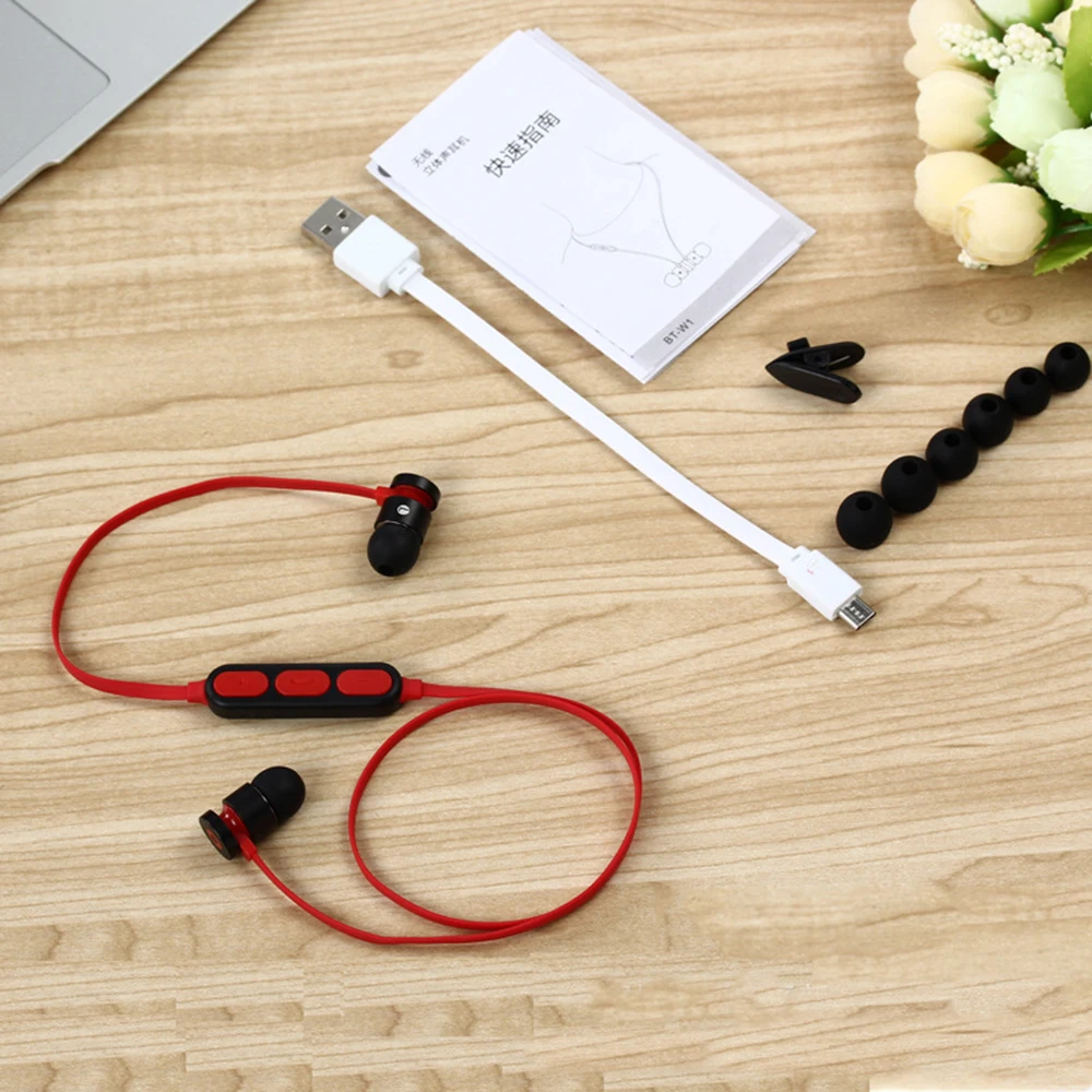 Спортивные Bluetooth наушники беспроводные металлические магнитные для Xiaomi iPhone 6s/7