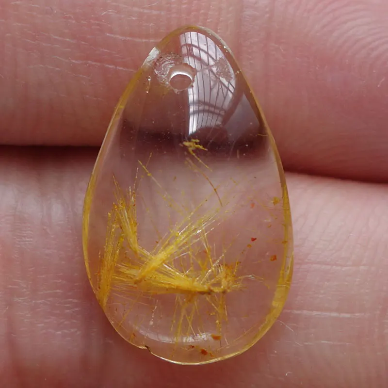16-20mm Free shipping Rutile Quartz Crystal jewelry necklace pendants bead 10pcs/lot | Украшения и аксессуары