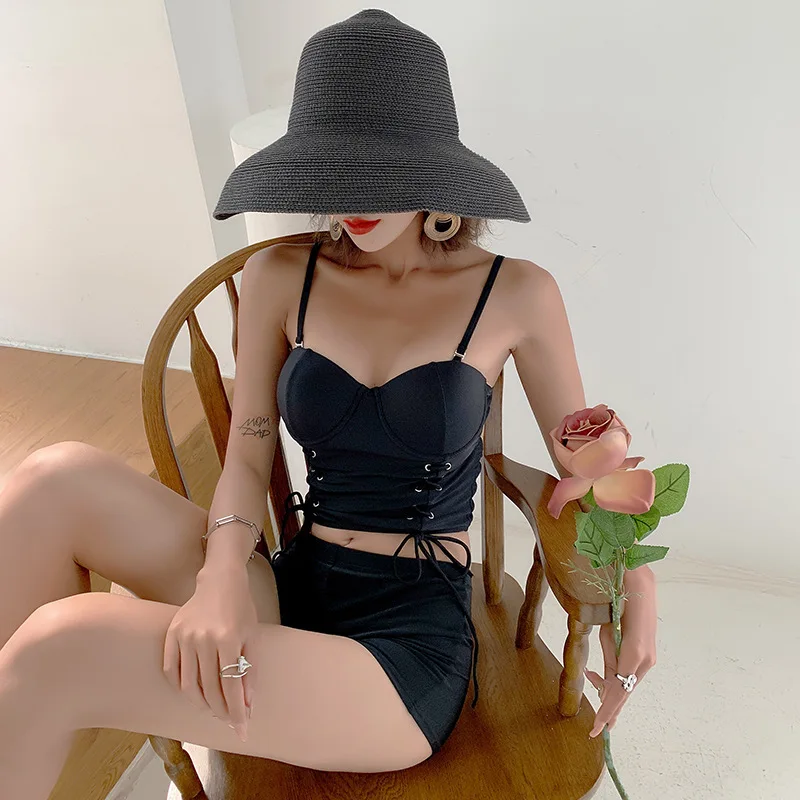 Купальный костюм для девочек одежда плавания Раздельная женские купальные