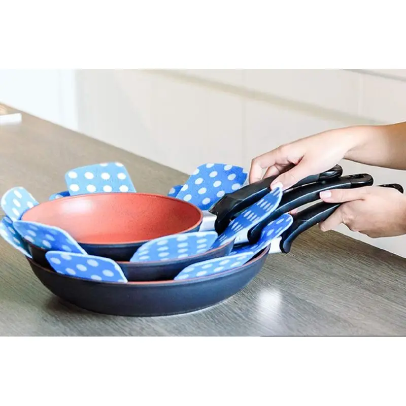 

5pcs Non Woven Fabric Cookware Pots Pans Separator Protection Table Protector Anti Scratch Kitchen Tools