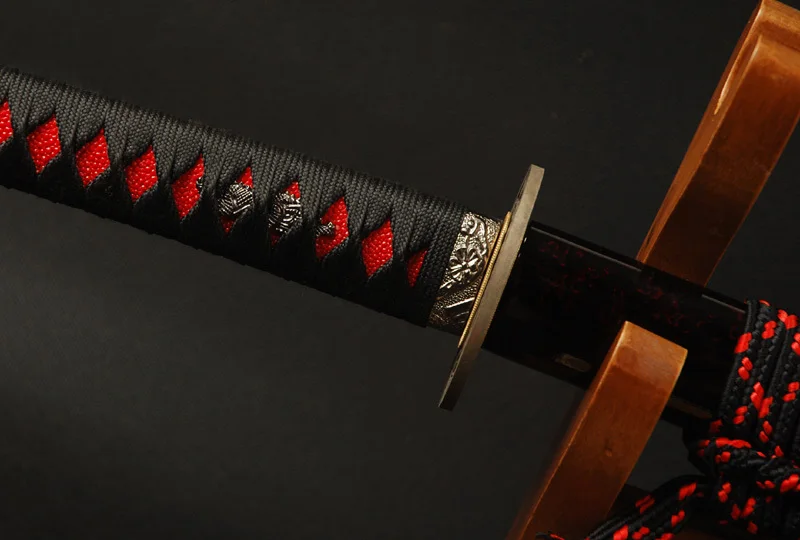 Сложенном Стали Урожай Японский Самурай Unokubitsukuri Лезвие Полный Тан Меч Глины