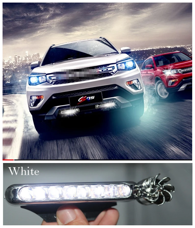 2 шт. светодиоды ветер powered фары автомобиля с вращения вентилятора для Land Rover Discovery