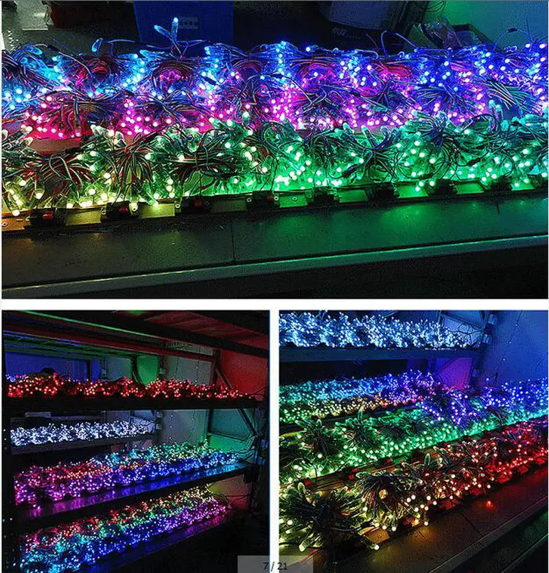 Полноцветная цифровая диффузная RGB-подсветка 50 шт. узоров/нитей адресная
