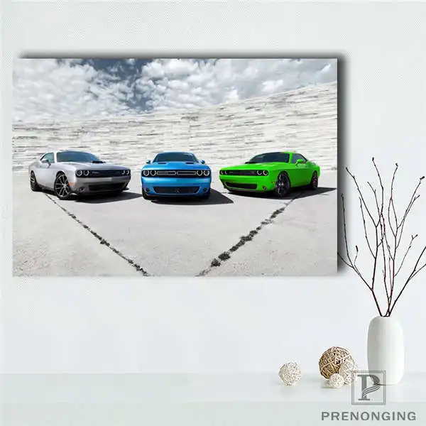Красный Холст постер из шелковой ткани P0482 DODGE CHALLENGER тюнинг пустынный автомобиль постер с автомобилем большой тонкий#190114@ 06 - Цвет: Красный