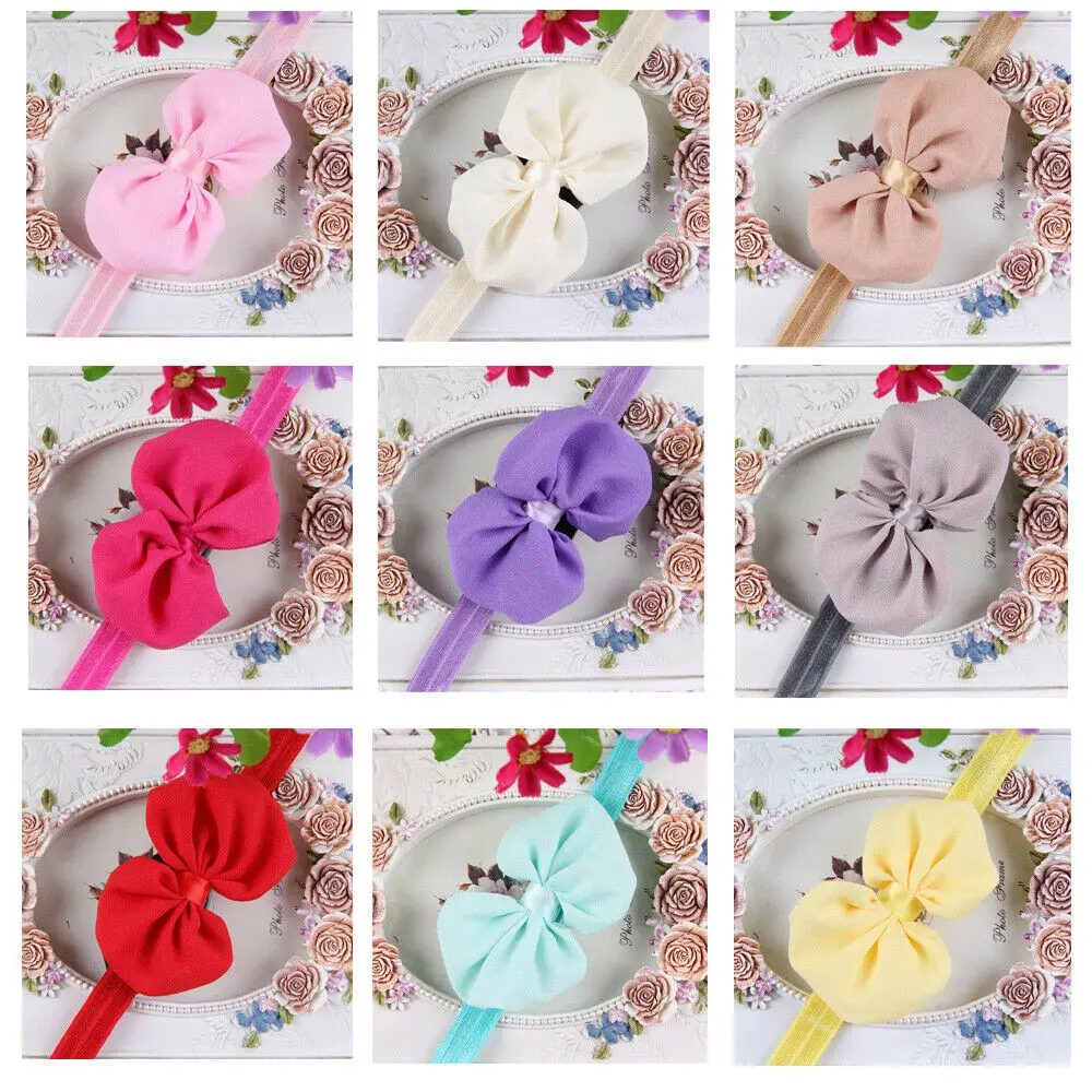 1Piece Baby Headbands Headwear Girls Bow Knot Hairband Head Band Infant Newborn Bows Toddlers Lovely 2019 | Детская одежда и обувь