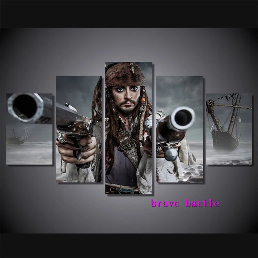 

Картина на холсте Карибский Джек для гостиной, домашний декор, Современная роспись, искусство, картина маслом #02