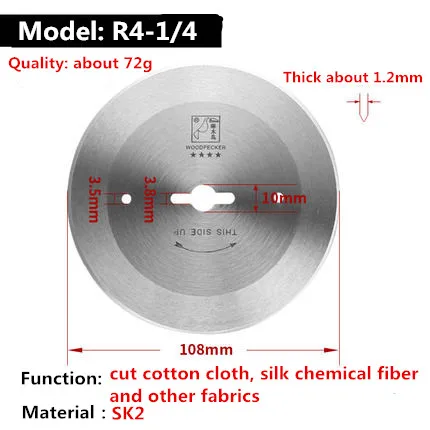 

Round knife cloth machine HSS cloth cutting scissors octagonal saw blade rotating blade blade sewing quilting tool 1PCS