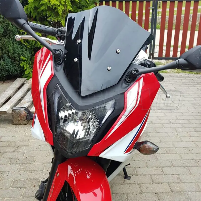 Мотоцикл двойной пузырь лобовое стекло ветер экран для Honda CBR650F CBR 650F 650 F черный Иридиум
