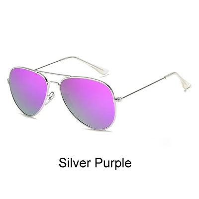 Silver Purple Два оклока классические солнцезащитные очки авиаторы Мужские Женские поляризованные солнцезащитные очки мужские женские черные солнцезащитные очки оттенки очки Oculos X3026 - Цвет линз: Silver Purple