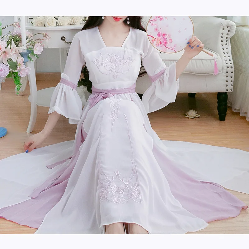Новые модные женские платья Hanfu вышитые в китайском стиле|Женские платья| |