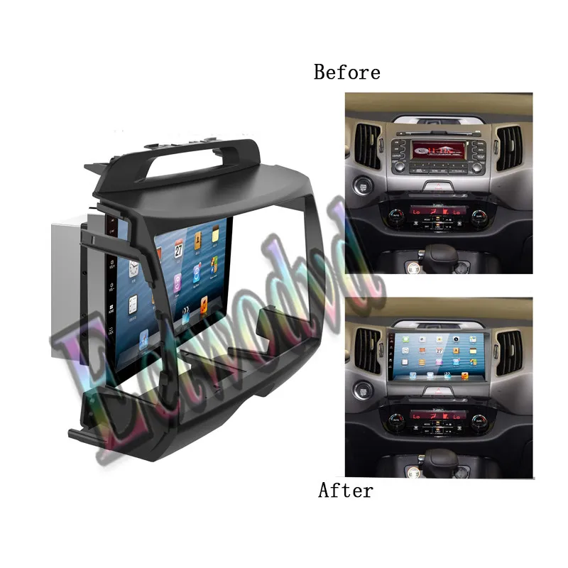 Специальное автомобильное радио фасция для KIA Sportage 2010 2011 2012 2013 9 дюймов