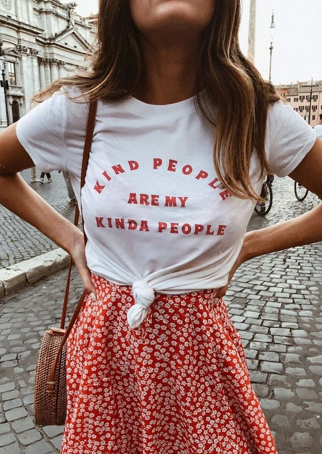 Kind People Are My a футболка для молодых девушек женская мода 90s подарок слоган feministe grunge