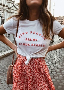 Kind People Are My Kind a People, футболка для молодых девушек, женская мода, 90s, подарок для девушек, слоган, feministe grunge tumblr, футболки, цитата, топы