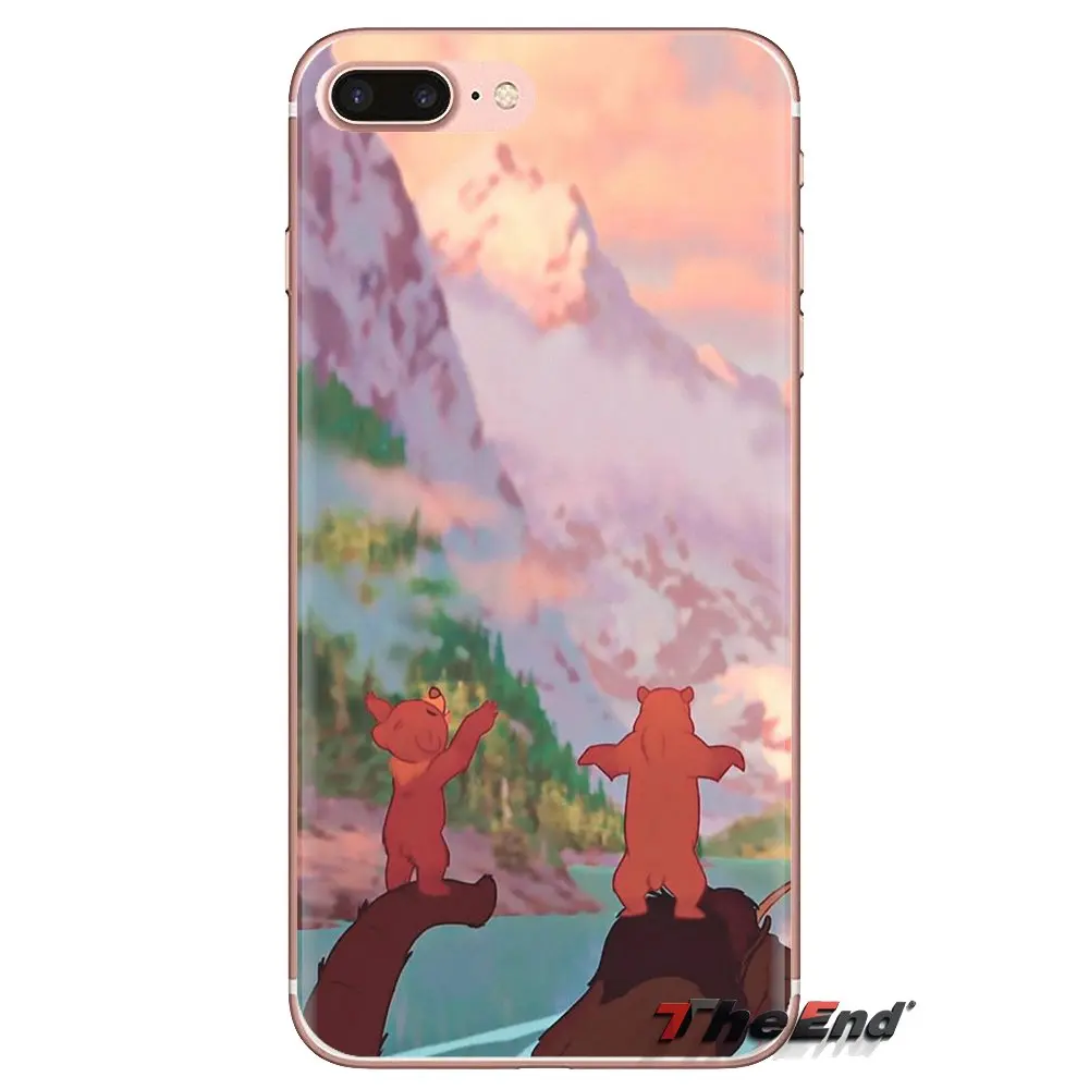 Silicone Phone Shell Case For iPod Touch Apple iPhone 4 4S 5 5S SE 5C 6 6S 7 8 X XR XS Plus MAX Pretty And Cute Brother Bear Art | - Фото №1